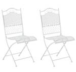 Chaises de jardin Kiran Lot de 2 Blanc