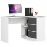 Bureau d'angle B16 droit CLP Gris - Blanc