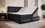 Boxspringbett Minera Schwarz - Breite: 160 cm - H2