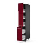 Hochschrank Fame 30cm Bordeaux Anthrazit - Hochglanz Bordeaux