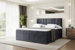 Boxspringbett MIAMI Steingrau - Breite: 160 cm - H4