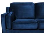 2-Sitzer Sofa LOKKA Blau - Marineblau - Eiche Dunkel - Textil