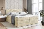 Boxspringbett ERNINA KING Ecru - Breite: 200 cm