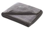 Babydecke grau 70x100 Baby-Strickdecke