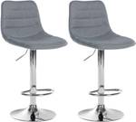 Tabouret de bar Lex Lot de 2 Gris