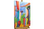 Tableau peint Colours of Society Bois massif - Textile - 60 x 90 x 4 cm