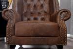 Sessel CHESTERFIELD Braun - Textil - 85 x 105 x 75 cm