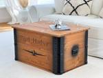 Truhe "Pearl Harbor" Holz Vintage Braun - Massivholz - Holzart/Dekor - 80 x 44 x 55 cm