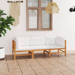 Garten-Lounge-Set (3-teilig) 3011651-2 Weiß - Holzwerkstoff - Holzart/Dekor - 66 x 60 x 66 cm