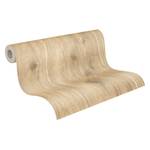 Holztapete Braun Beige - Braun - Kunststoff - Textil - 53 x 1005 x 1 cm