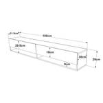 Fernsehtisch Laitila Beton Dekor - Eiche Dunkel Dekor - Breite: 180 cm