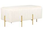 Tabouret DAYTON Crème - Doré - Blanc - 93 x 42 cm