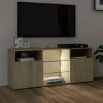 TV-Schrank mit LED-Leuchten D711 Eiche Sonoma Dekor