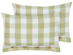 Coussin décoratif TAMNINE Vert - Vert clair - Blanc - 40 x 60 cm - Nombre de pièces dans le lot : 2