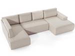 Canapé convertible AMELIA Beige - Textile - 195 x 85 x 349 cm