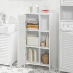 Armoire de Salle de Bain BZR39-W Blanc - Bois manufacturé - 48 x 96 x 24 cm