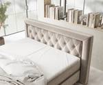 Boxspringbett Lavello Taupe - Breite: 140 cm