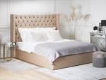 Doppelbett LUBBON Beige - Silber - 210 x 144 x 217 cm