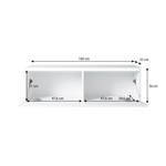 RTV BARGO 100 cm Wei脽-Wei脽glanz LED ohne