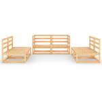 Garten-Lounge-Set (6-teilig) 3009897-1 Braun - Holz