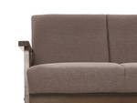 3-Sitzer Sofa ASNES Braun - Eiche Dunkel