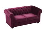 Sofa CHESTERFIELD Bordeaux - Tiefe: 168 cm