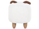 Pouf animal LAMB Chêne clair - Blanc