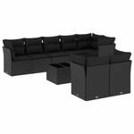 Gartensitzgruppe K4019(9-tlg) Schwarz - Massivholz - 69 x 62 x 55 cm