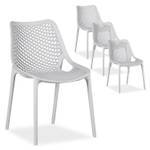 Chaise de jardin lot de 4 2436 Gris - Largeur : 52 cm - Lot de 4