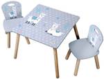 Kindertisch + St眉hle, Lamas mit grau 2