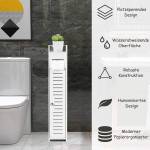 Toilettenschrank Badezimmerschrank Weiß - Holzwerkstoff - 17 x 80 x 15 cm