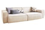 Sofa SAMU Einzelsofa Stoff KAWOLA Sofa SAMU 3-Sitzer Stoff creme - Cremeweiß - Breite: 256 cm