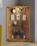 Eckvitrine Jecka Eckvitrine ohne Beleuchtung & Dekoration - Kastanienbraun - Eiche Schwarzbraun Dekor