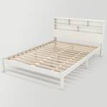 Lit double M071 Blanc - Bois manufacturé - 150 x 193 x 219 cm