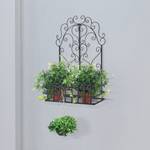 Support mural de pot de fleurs Bjerkreim Noir - Métal - 50 x 65 x 18 cm