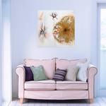 Acrylbild handgemalt Ballet of a Blossom Beige - Braun - Massivholz - Textil - 80 x 80 x 4 cm