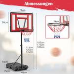 Basketballkorb EB50324DQDE Rot - Metall - 46 x 14 x 76 cm