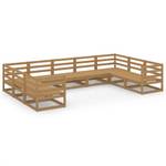 Garten-Lounge-Set (9-teilig) 3009775-1 Braun - Massivholz - Holzart/Dekor - 70 x 67 x 70 cm