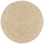 Teppich 296977 Eiche Dekor - Weiß - 90 x 90 cm