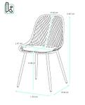 Lot de 2 chaises design SELI Beige - Gris