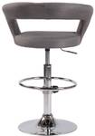 Tabouret de bar Jaen Lot de 2 Gris - Textile - 58 x 82 x 47 cm