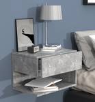 Table de nuit Usal Gris platine brillant - Gris