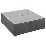 Garten-Sofagarnitur Schwarz - Polyrattan - 74 x 26 x 74 cm