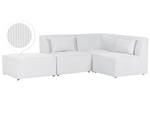 Canapé 3 places LEMVIG Blanc crème - Blanc - Avec repose-pieds - Avec coussin - 2 coussins - Profondeur : 166 cm