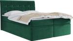 Boxspringbett mit Topper BELIZE Grün - Breite: 140 cm - H3