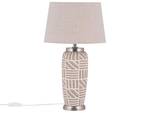 Tischlampen TRAISEN Beige - Silber - Weiß - Keramik - 28 x 48 x 28 cm