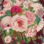 Papier Peint Velours Floral Mauve - Papier - 200 x 250 x 1 cm