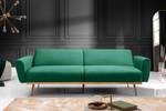 Sofa BELLEZZA Grün - Textil - Holzart/Dekor - 210 x 86 x 82 cm