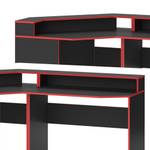 Bureau ordinateur Kron noir/rouge Set 3 Profondeur : 90 cm