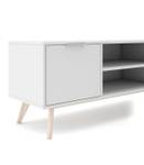 Meuble TV Campus Blanc - Bois manufacturé - 40 x 53 x 140 cm